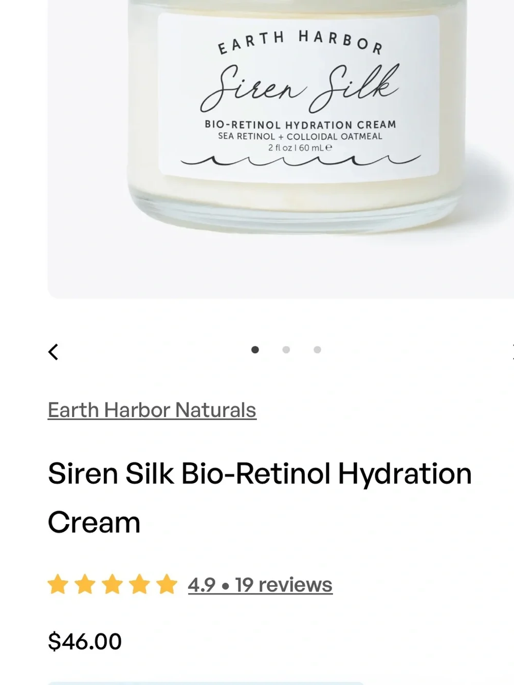 Earth Harbor Naturals Siren Silk Bio-Retinol Hydration Cream